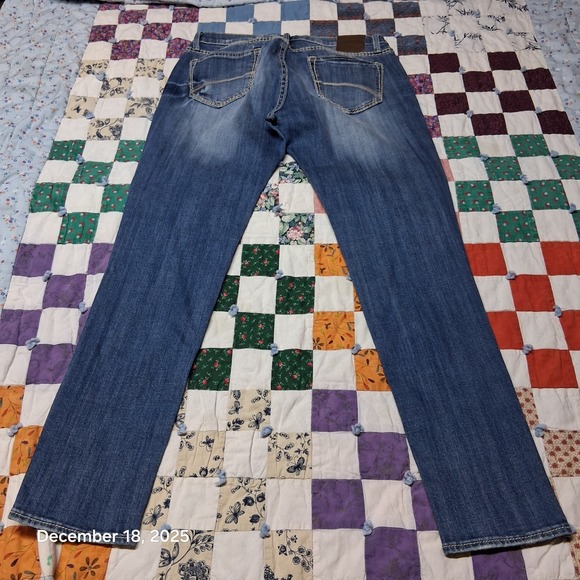 Driftwood Rose Embroidered Denim Blue Ankle Jeans Womens Size 29 - Picture 9 of 16